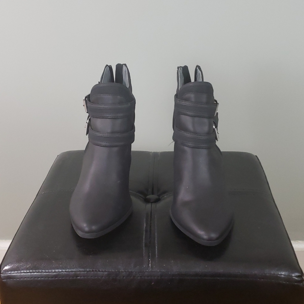 Charles by Charles Dera naval/faux nubuck boots